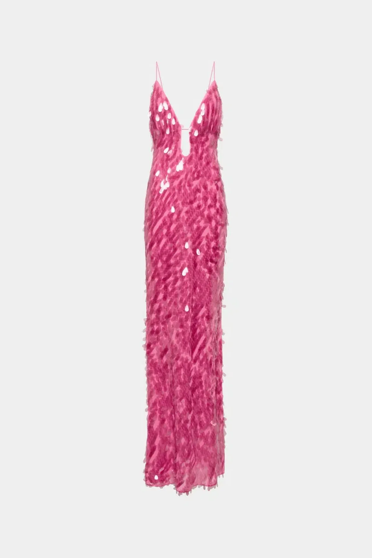 MISHA Sapphire Sequin Maxi Dress Fuchscia Size 8 - Image 2