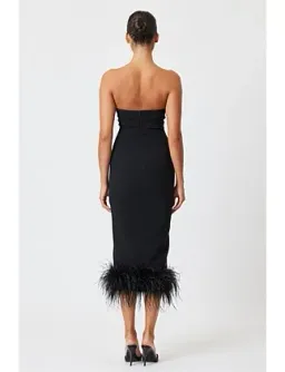 Bianca & Bridgett Arianna Midi Dress Black Size 10 for rent on The Volte - image 4