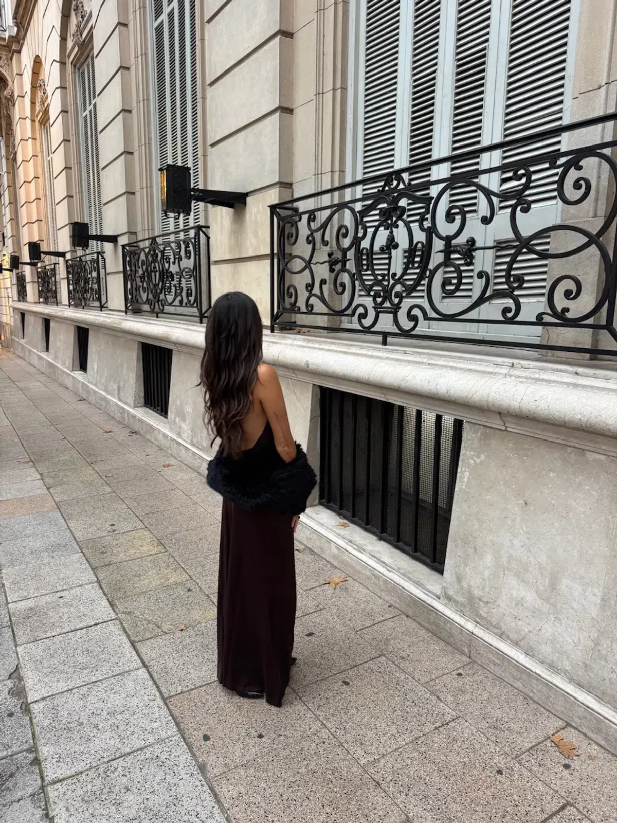 Sneaky Link Saint Plunge Maxi Dress Cocoa Size 8  - Image 4