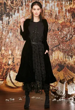 Trelise Cooper Tiers In The Stars Skirt Black Tulle Polka Dots Size L for rent on The Volte - image 3