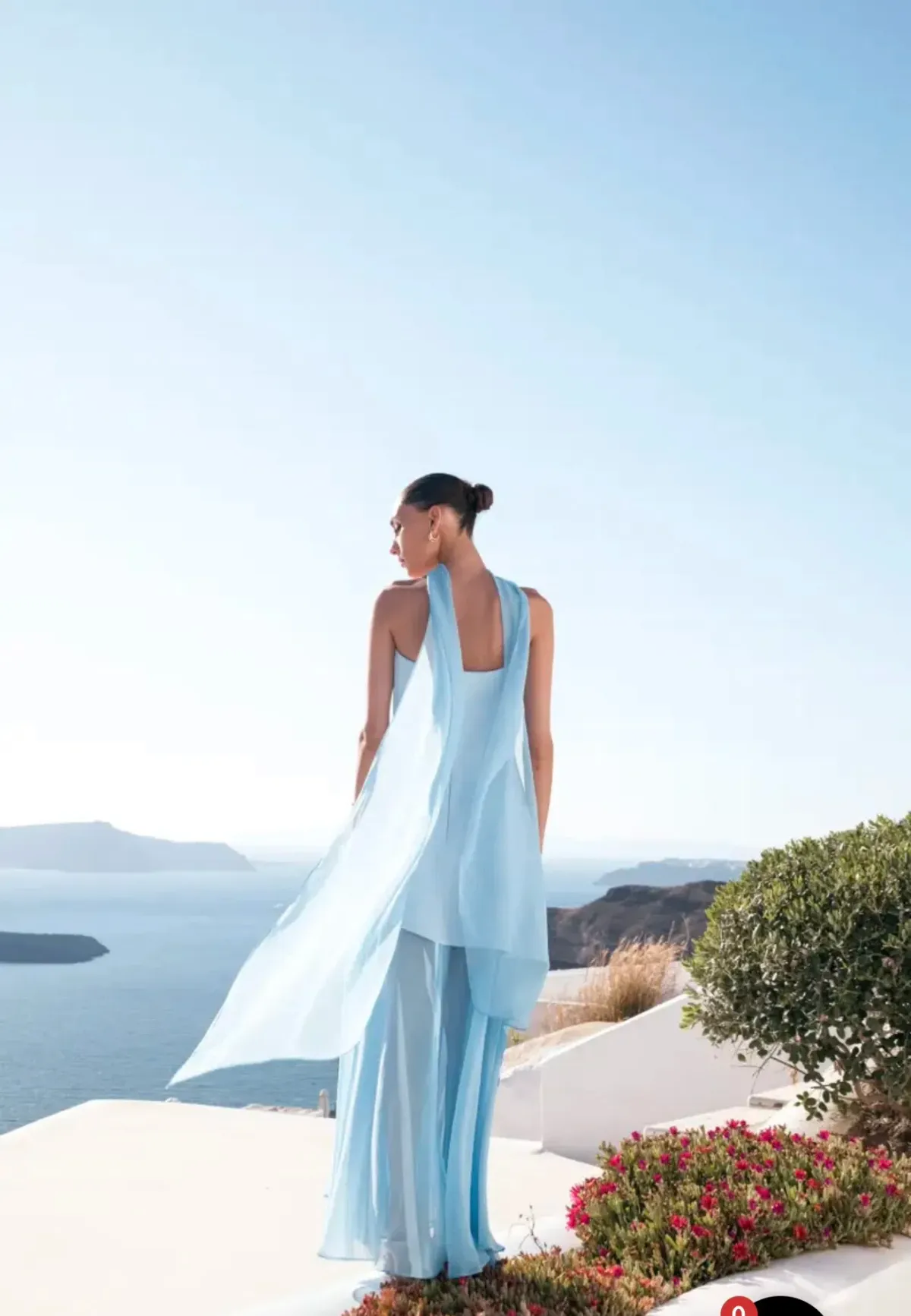 Matters Store Monaco Dress Sky Blue Size 10 - Image 4