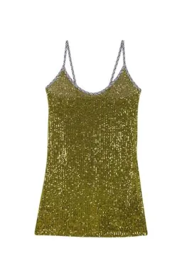 HANDOVER Hand Over Sequin Robers Dress Green Size 10 / M for rent on The Volte - image 4