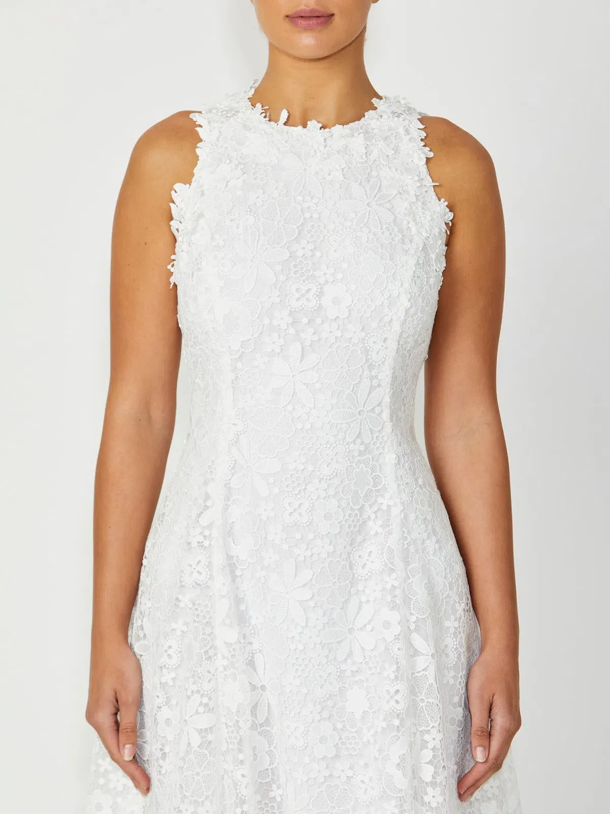 Anthea Crawford Virginia Lace Dress in Ivory Size 14  - Image 3