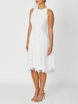 Anthea Crawford Virginia Lace Dress in Ivory Size 14  for rent on The Volte - image 2
