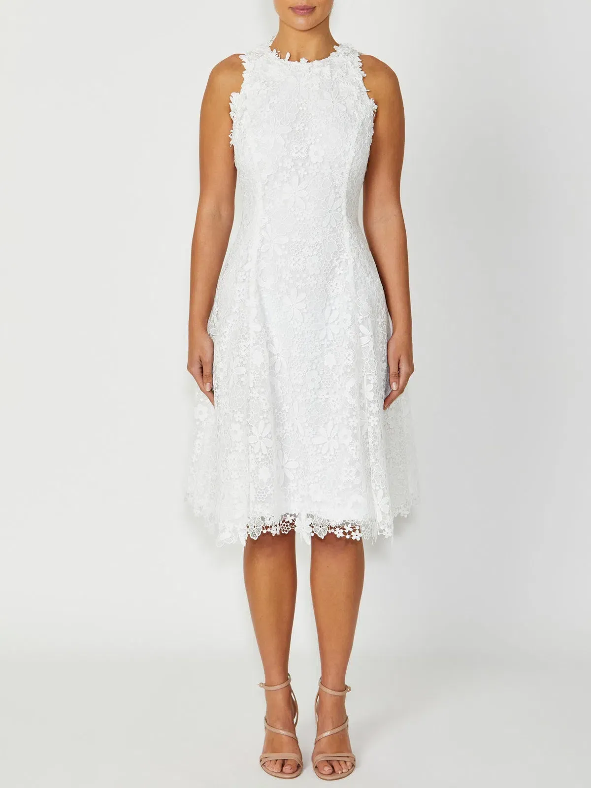 Anthea Crawford Virginia Lace Dress in Ivory Size 14  - Image 1