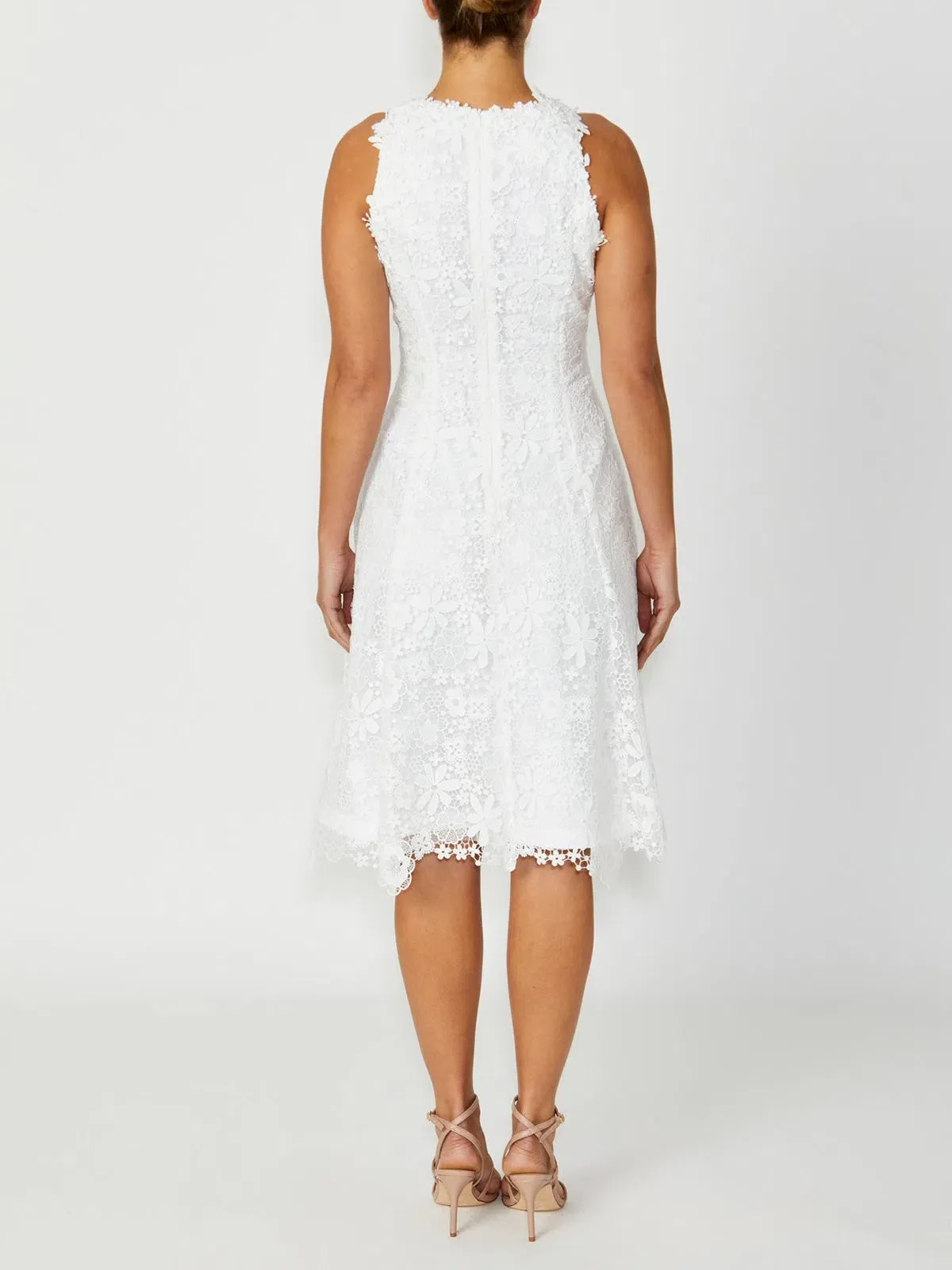 Anthea Crawford Virginia Lace Dress in Ivory Size 14  - Image 4