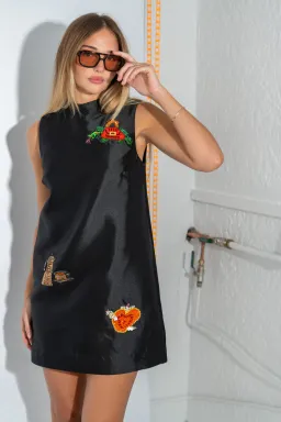 Alemais Ginger Embellished Mini Dress Black Size AU 14 for rent on The Volte - image 3