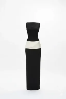 Rachel Gilbert Rikki Maxi Gown Black/Ivory Size AU 10 for rent on The Volte - image 1