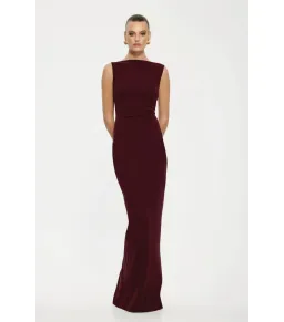 Effie Kats Verona Maxi Gown in Wine Size AU 8 for rent on The Volte - image 1