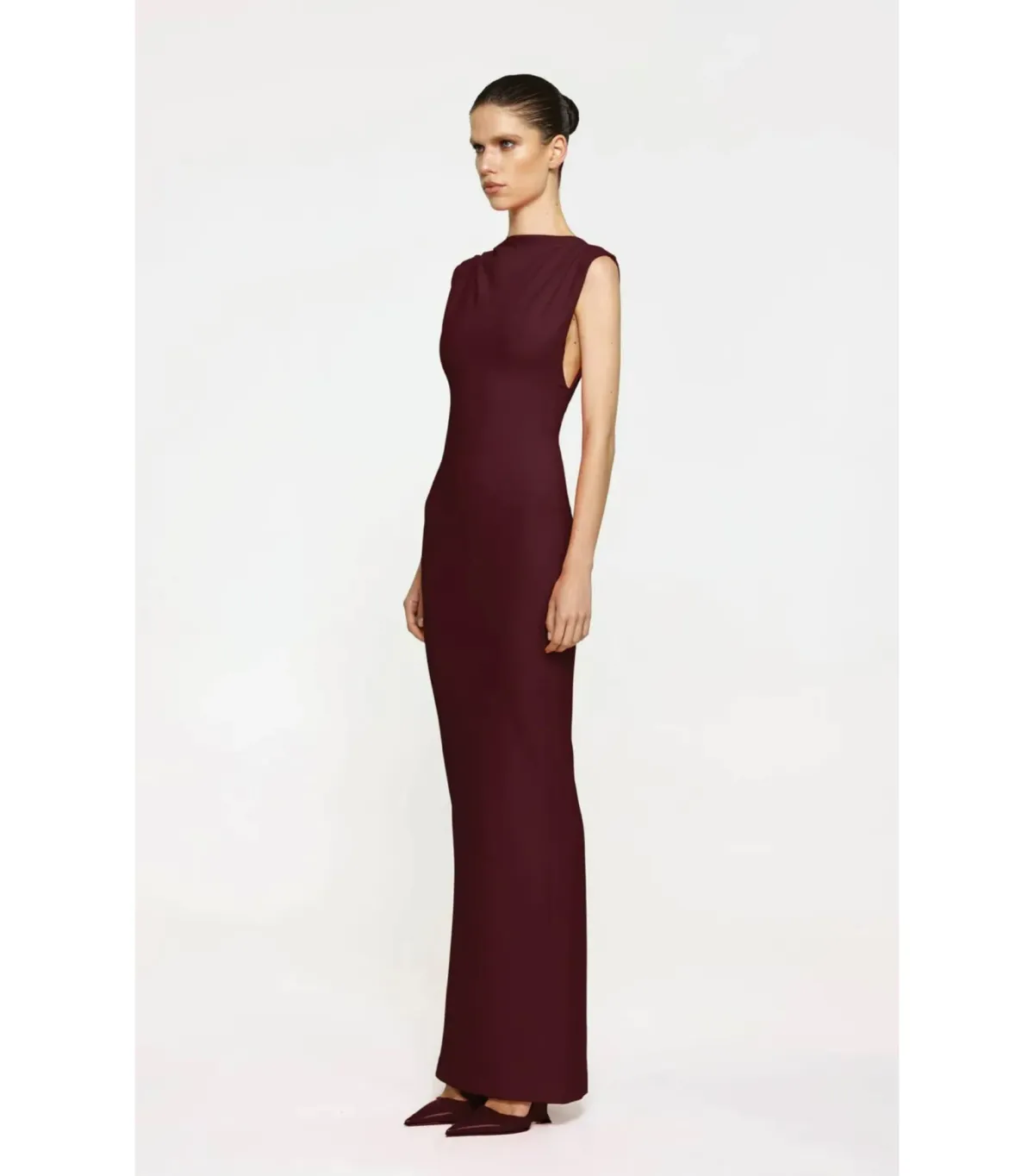 Effie Kats Audrey Maxi Gown in Wine Size AU 6 - Image 2