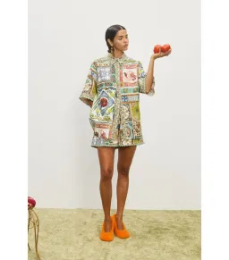 Alemais Tommasina Shirt Size AU 6 and Short Size AU 8 Set in Print  for rent on The Volte - image 1