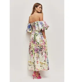 Aje Adina Midi Dress Lavandula Size AU 10 for rent on The Volte - image 3