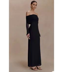 Meshki Josie Off Shoulder Maxi Dress Black Size AU 8 for rent on The Volte - image 2