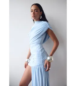 De La Vali Ravenna Mini Dress in Sky Blue Size AU 4  for rent on The Volte - image 2