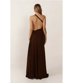 Ance Gria Gaia Maxi Gown Brown Size XS / AU 6 for rent on The Volte - image 2