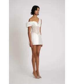 Eliya The Label Romeo Mini Dress White Size AU 10 for rent on The Volte - image 4