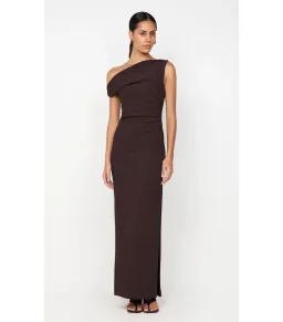 Bec & Bridge Leora Asym Maxi Dress in Dark Chocolate Size AU 12 for rent on The Volte - image 1