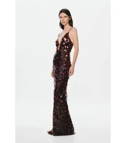 Misha Sapphire Sequin Maxi Dress in Fig Size S / AU 8 for rent on The Volte - image 2