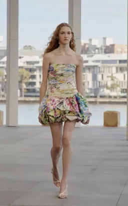 Aje Violette Bubble Hem Mini Dress Lavandula Size 12 for rent on The Volte - image 1