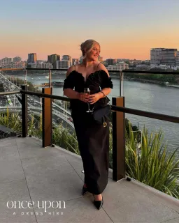 Acler Darnhill Midi Dress Black Size 12  for rent on The Volte - image 1