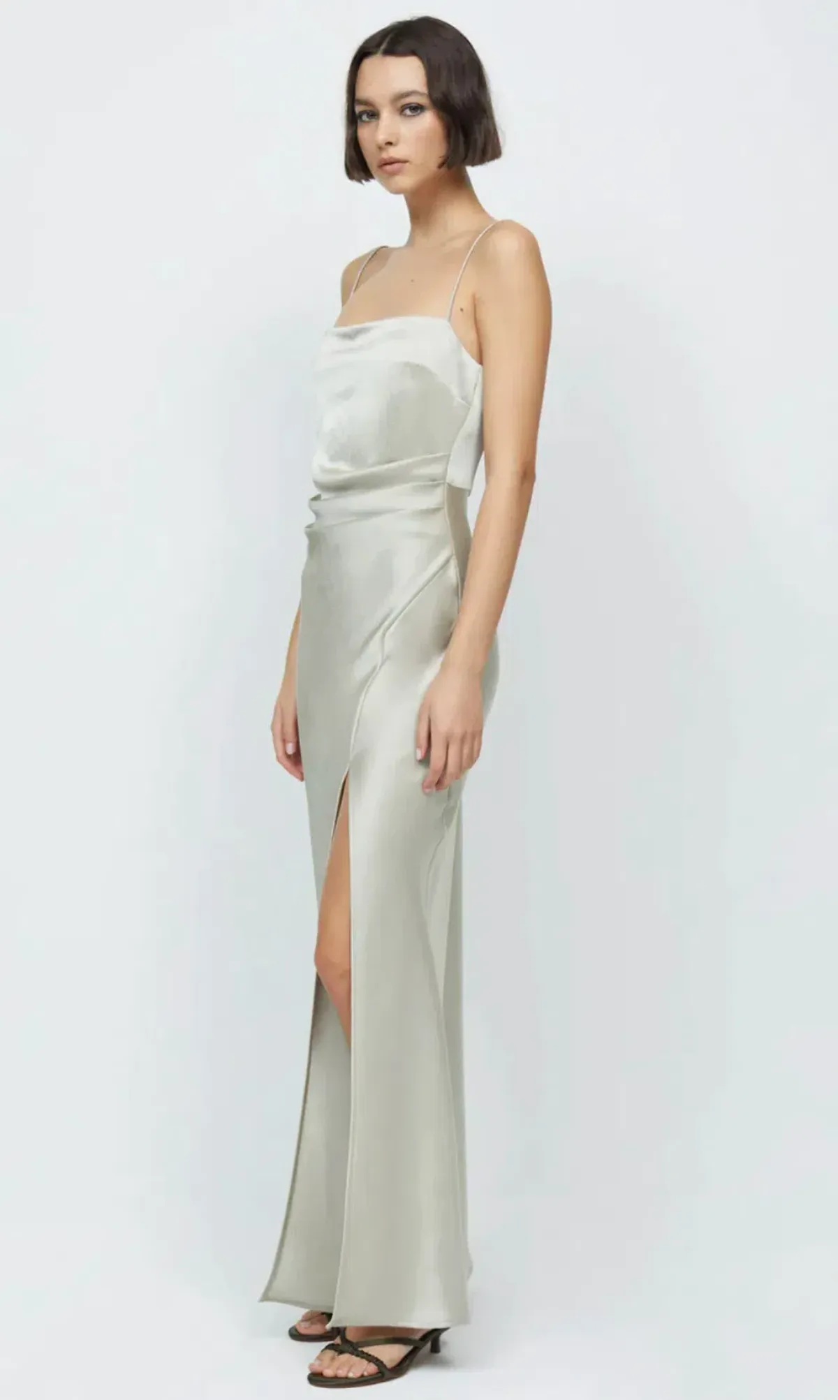 Bec + Bridge Nadia Maxi Ecru Gown Silver Size 8 - Image 1