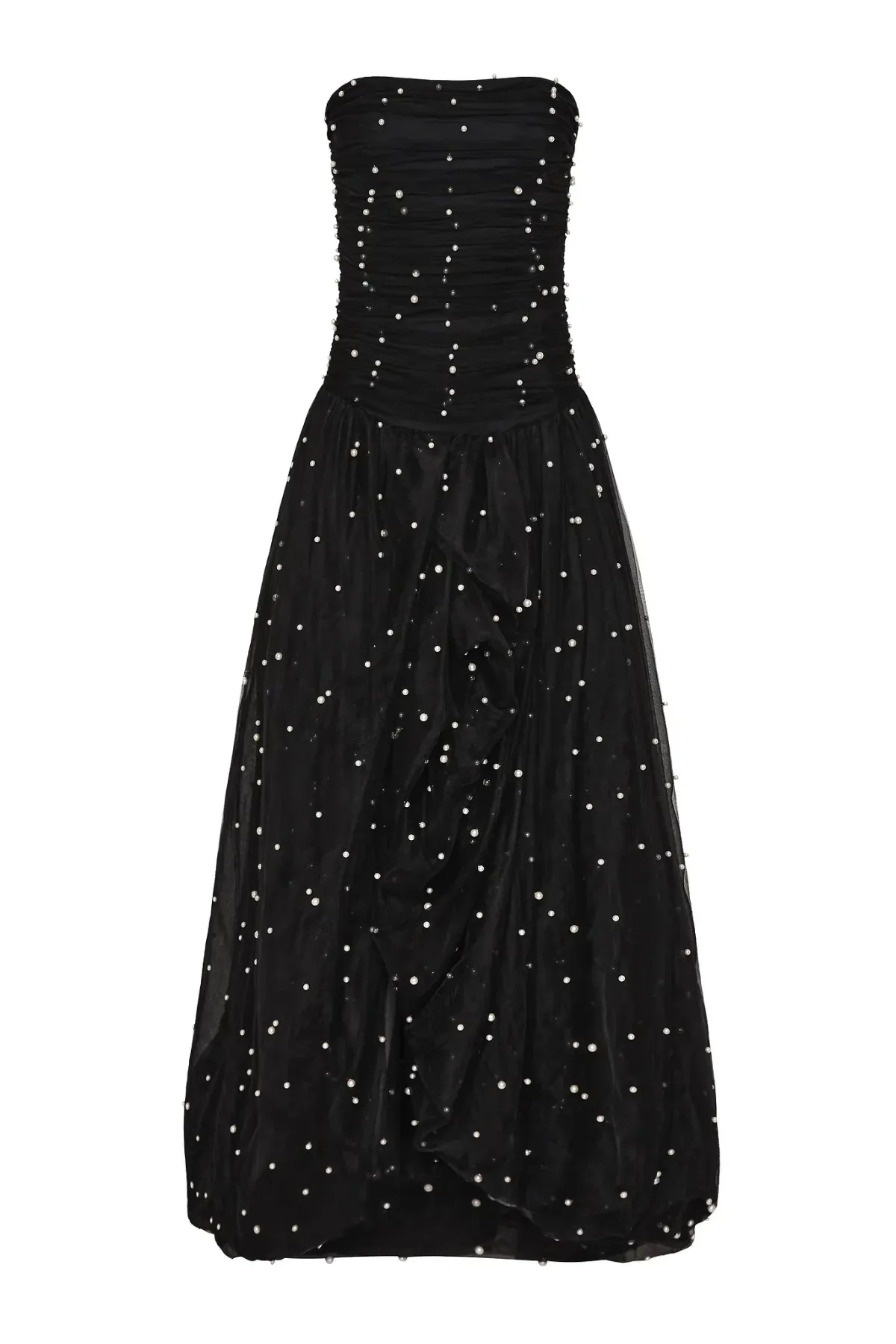 Aje Juniper Gown Dress Black Pearls Size 12 - Image 5