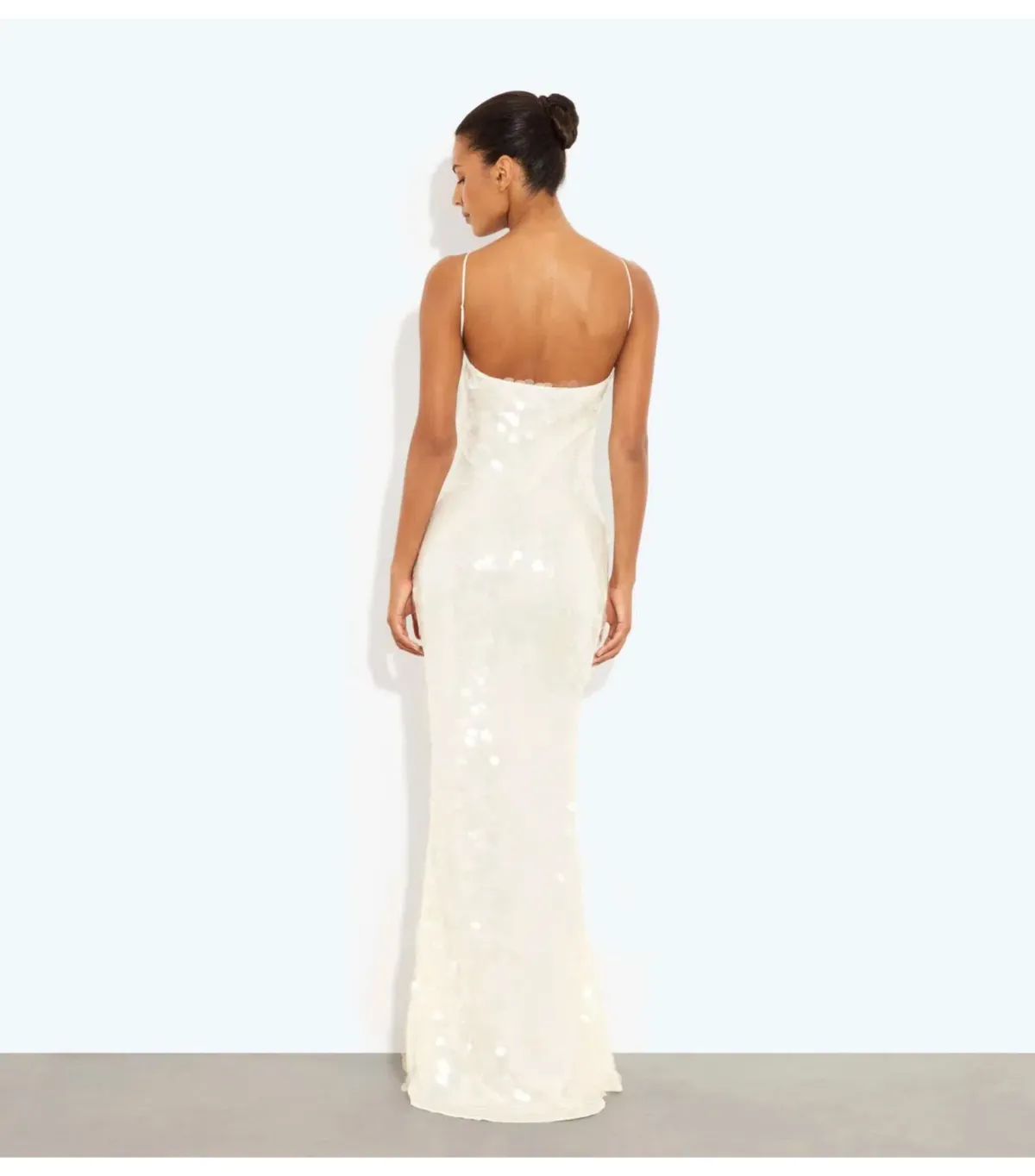 Rat & Boa Emmanuella Maxi Dress White Sequin Size M / AU 10 - Image 4