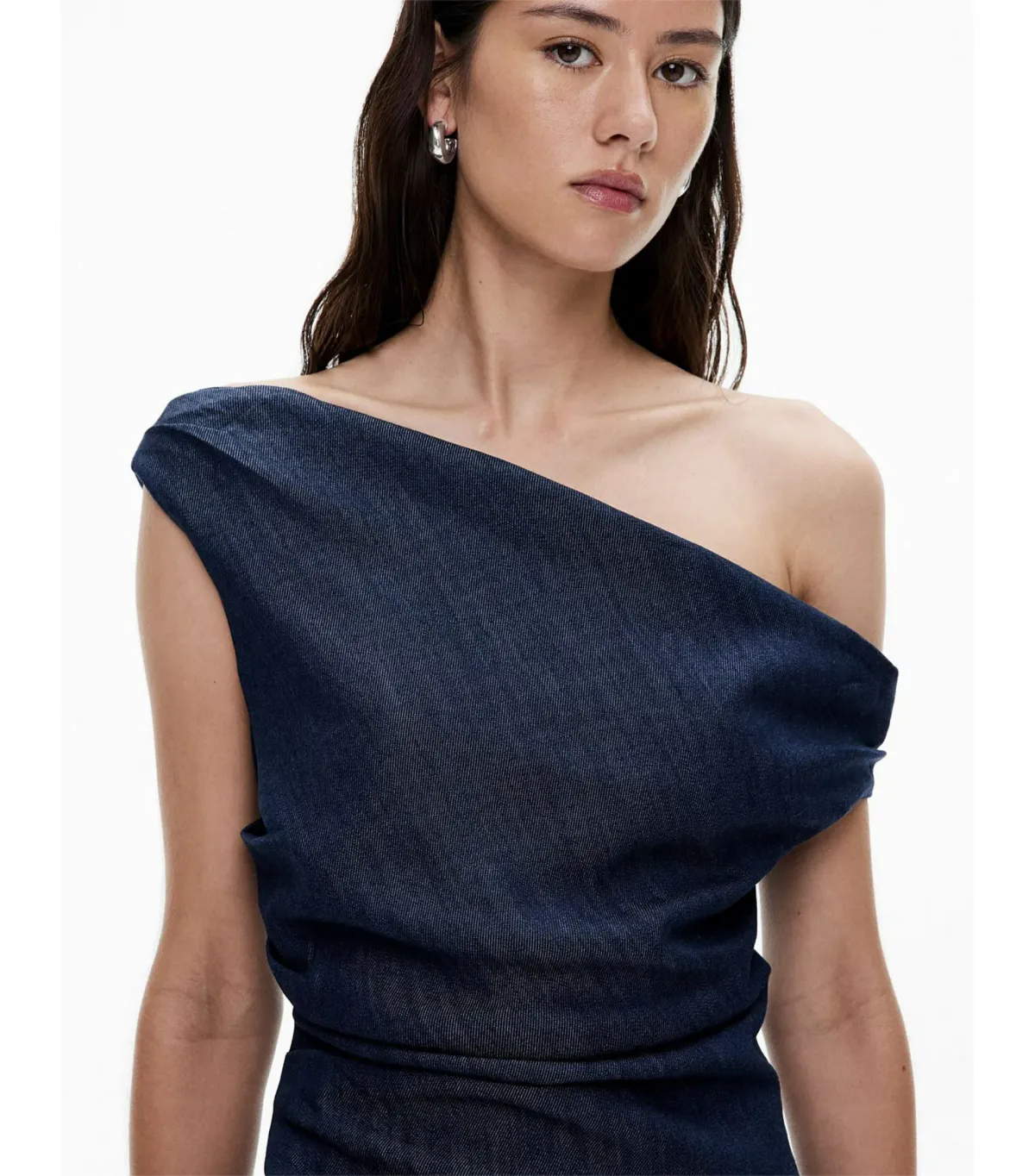 Witchery Off Shoulder Denim Mini Dress Blue Size AU 8  - Image 3