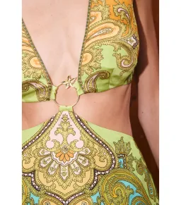 Alemais Clemenza Cut Out Midi Dress Multi Size AU 8 for rent on The Volte - image 2