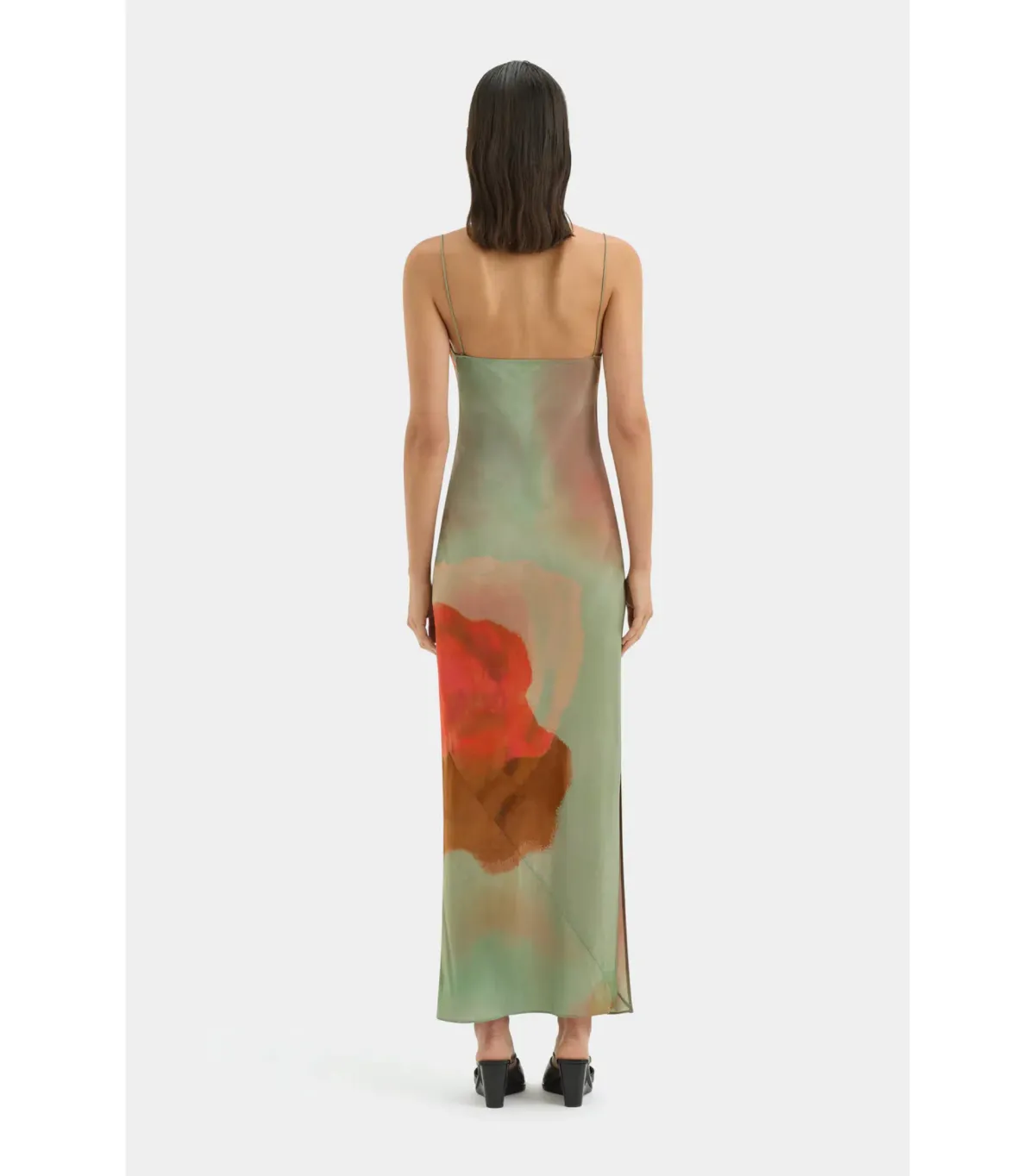 Sir the Label Calle Slip Midi Dress in Acquerello Print Size AU 10 - Image 3