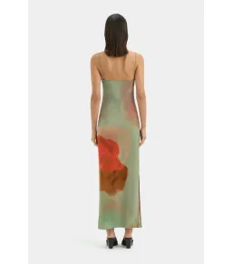 Sir the Label Calle Slip Midi Dress in Acquerello Print Size AU 10 for rent on The Volte - image 3
