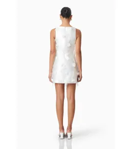 Elliat Lunaria Satin Mini Dress in White Size AU 10 for rent on The Volte - image 3