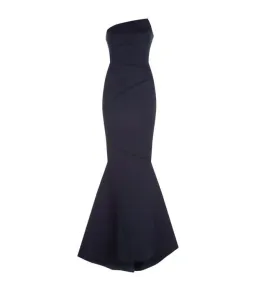 Rachel Gilbert Adelia Strapless Maxi Gown Navy Size 6  for rent on The Volte - image 2