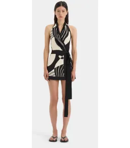 Sir The Label Realisme Wrap Halter Mini Dress Papier Print Size AU 8  for rent on The Volte - image 1