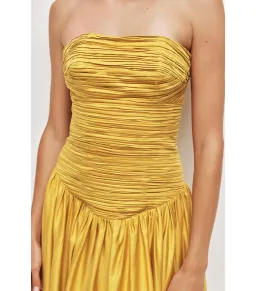 Aje Marigold Midi Dress in Chartreuse Size AU 10 for rent on The Volte - image 3