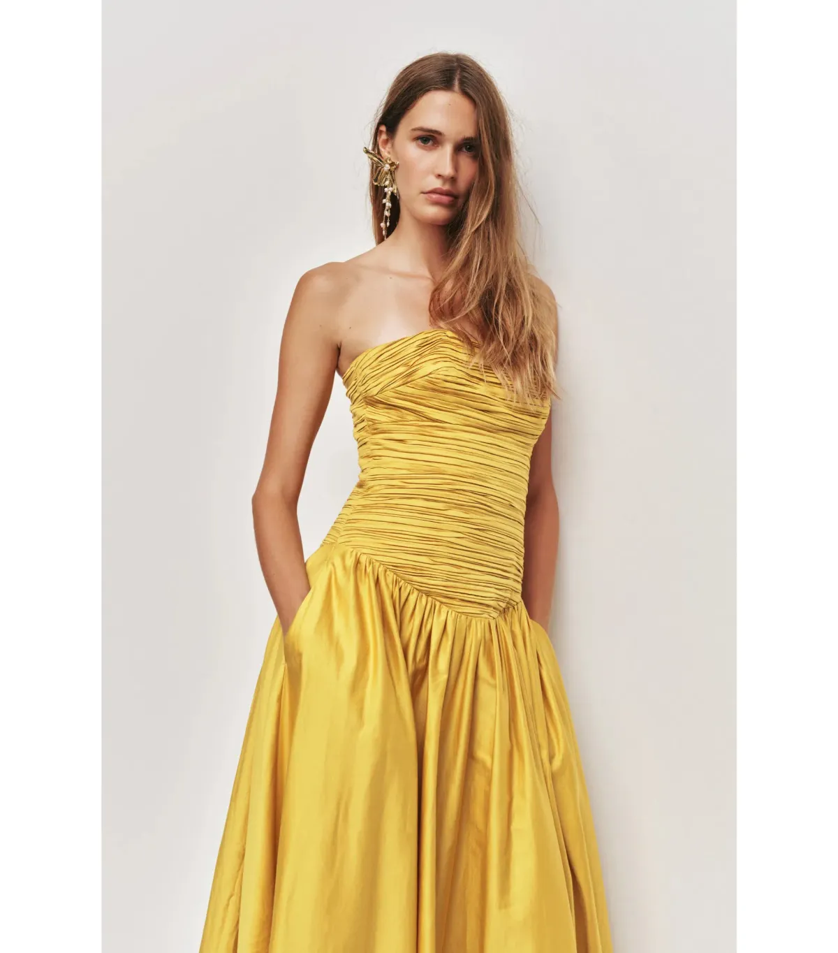 Aje Marigold Midi Dress in Chartreuse Size AU 10 - Image 2