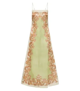 Antipodean Torrent Side Split Midi Dress Green Print Size AU 12  for rent on The Volte - image 4