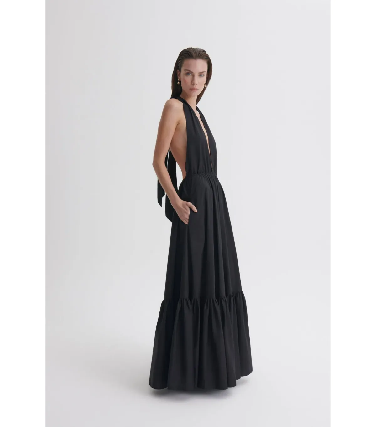 Scanlan Theodore Parachute Maxi Dress Black Size AU 6 - Image 2