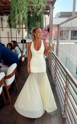 Effie Kats- Odessa Maxi Gown Lemon- XS for rent on The Volte - image 1