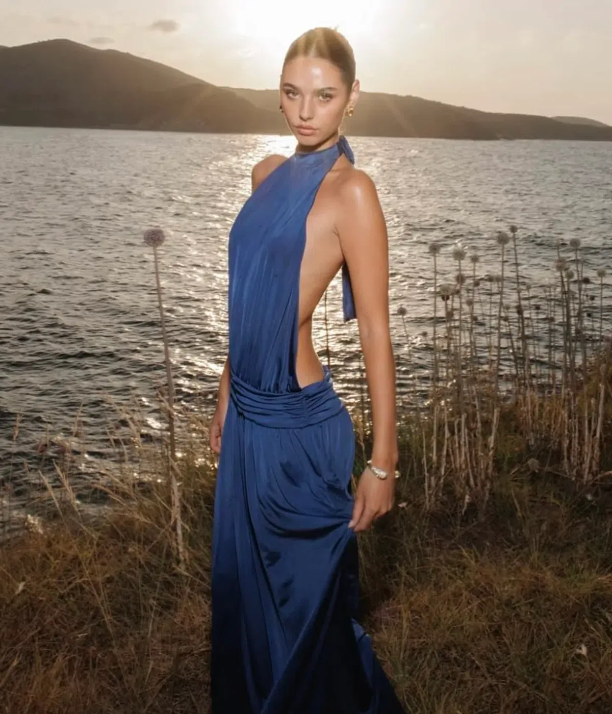 At First Sight Reef Dress Blue Size 8  - Image 1