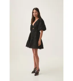 Aje Florential Mini Swing Dress Black Size 14 for rent on The Volte - image 1