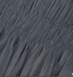 Molly Goddard Lydia Shirred Tulle Top Grey Size 8 for rent on The Volte - image 4