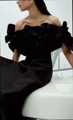 Aje Etta Midi Dress Black Size 14 for rent on The Volte - image 3