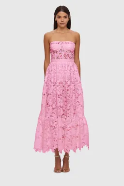 Leo Lin Emilia Bustier Dress Pink Size AU 12 for rent on The Volte - image 1