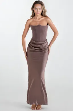 House of CB Persephone Corset Dress Smoke/pebble Grey Size 8  for rent on The Volte - image 1