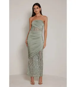 Elle Zeitoune Journee Maxi Dress Sage Size AU 12 for rent on The Volte - image 1