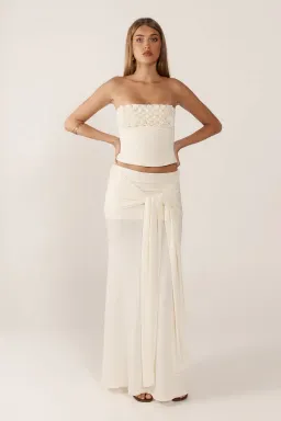 Ance Gria Jude Set Top and Skirt in Ivory Size S / AU 8 for rent on The Volte - image 4