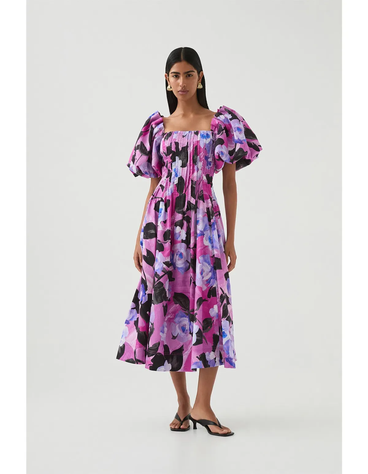 Aje Francesca Midi Dress Lilac Nights Size AU 10 - Image 1