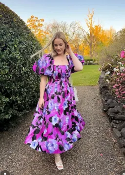 Aje Francesca Midi Dress Lilac Nights Size AU 10 for rent on The Volte - image 6