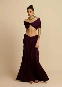 Arcina Ori Alessia Top And Skirt Set In Plum Size 8/ S for rent on The Volte - image 3